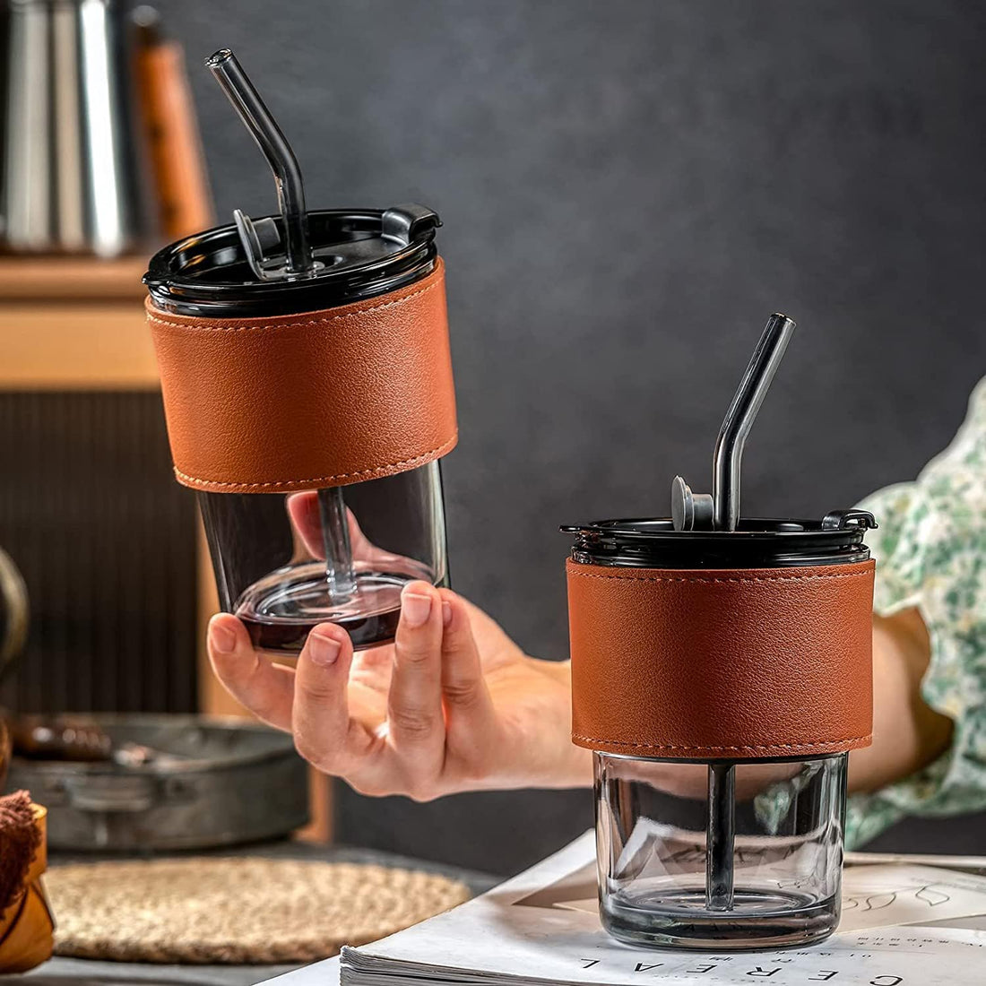 Luxury Coffee & Tea Mug with Leak-Proof Straw Lid