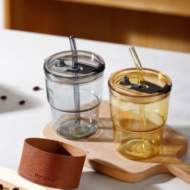 Luxury Coffee & Tea Mug with Leak-Proof Straw Lid